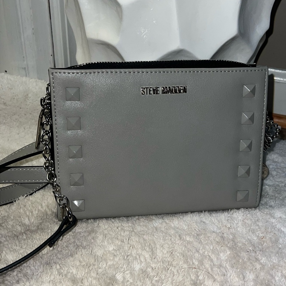 Steve Madden Silver Studded Crossbody Bag